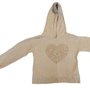 Carters Gold/Cream Animal Print Heart Hoodie